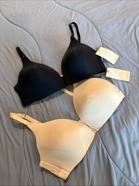 Lively Comfort T-Shirt Bra — Black and Nude